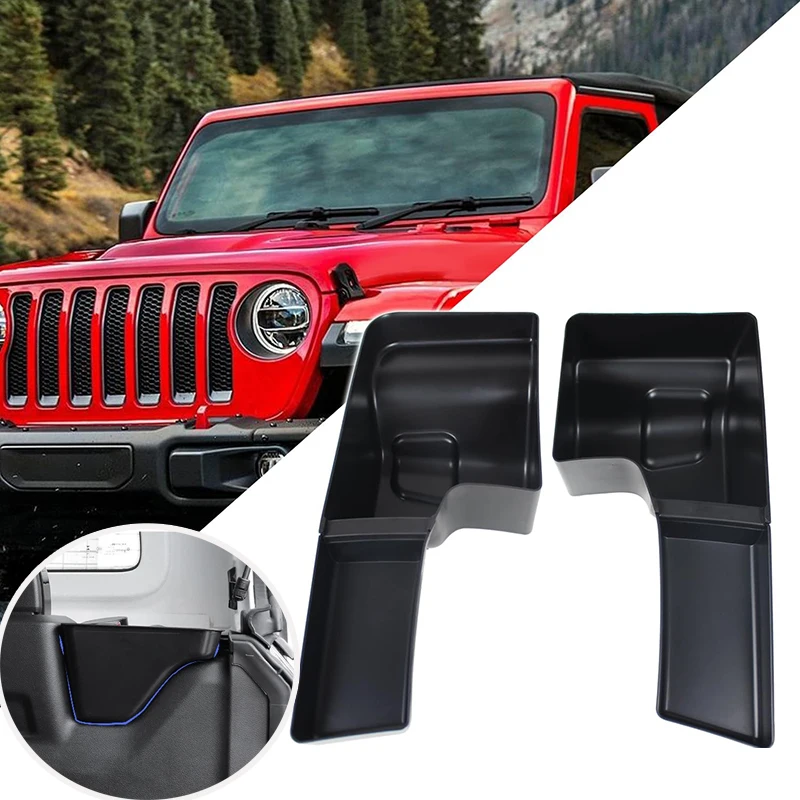 Rear Wheel Well Storage Bin Wrangler,Trunk Organizer Storage Tray Cargo Side Box Compatible For Jeep Wrangler JL JLU 2018-2024