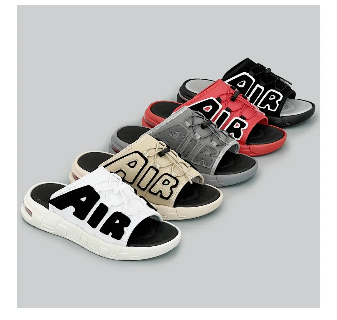 

2025 Men's New Thick-soled Air-cushioned Shock-absorbing Flip-flops, Men's Durable One-shoulder Slippers for Export