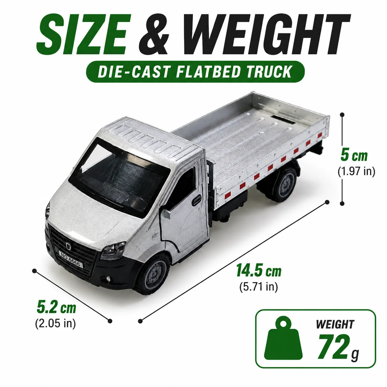 (Bagged) 1/34 Scale Alloy Pullback Three-Door Truck, Stylish Design, Can Carry Cargo, Boy's Toy, Die-Cast Metal.