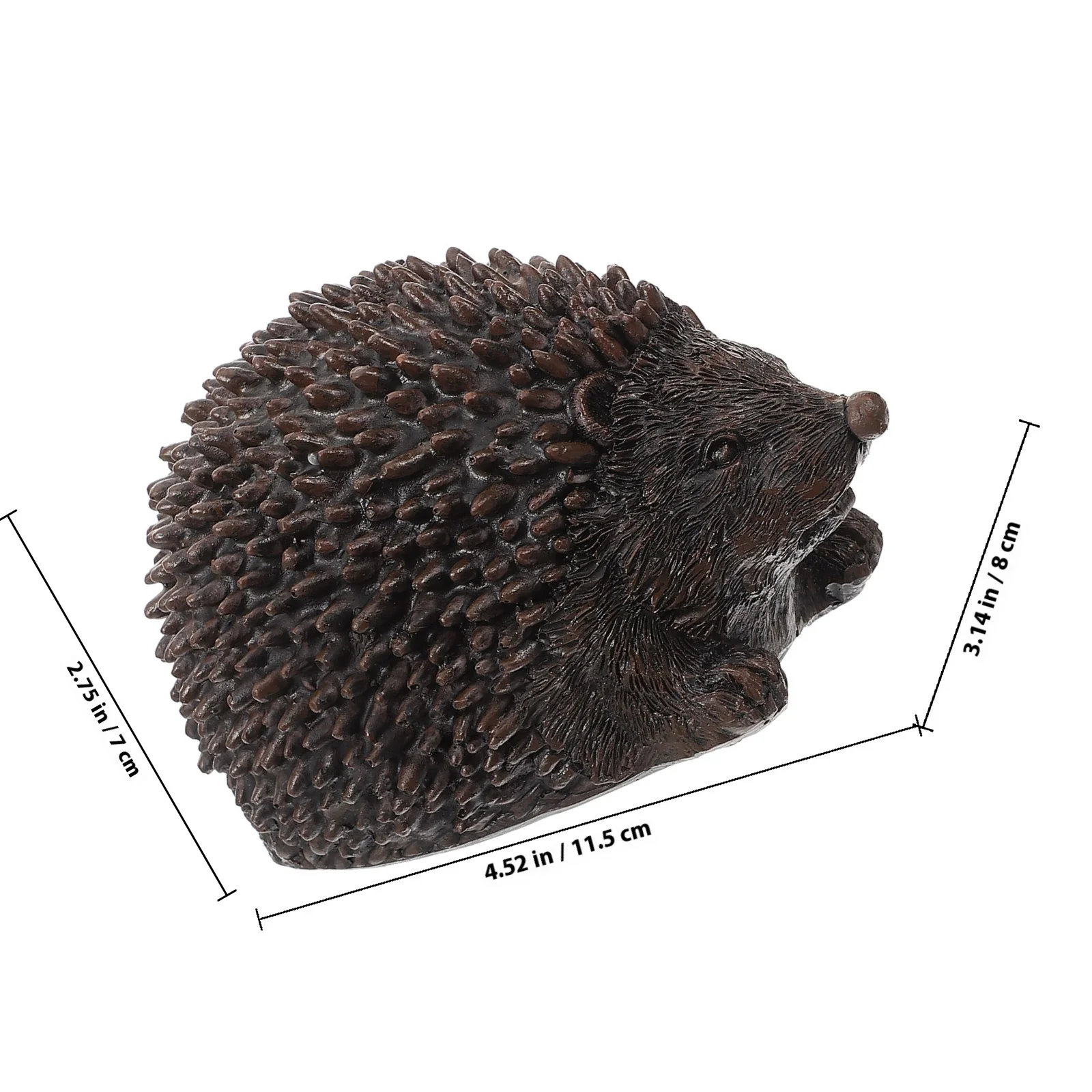 كبير الراتنج القنفذ مخفي دائم آمن في الهواء الطلق حديقة ديكور تمثال مخفي صناديق المفاتيح ساحة الحرف مفتاح صندوق تخزين #5