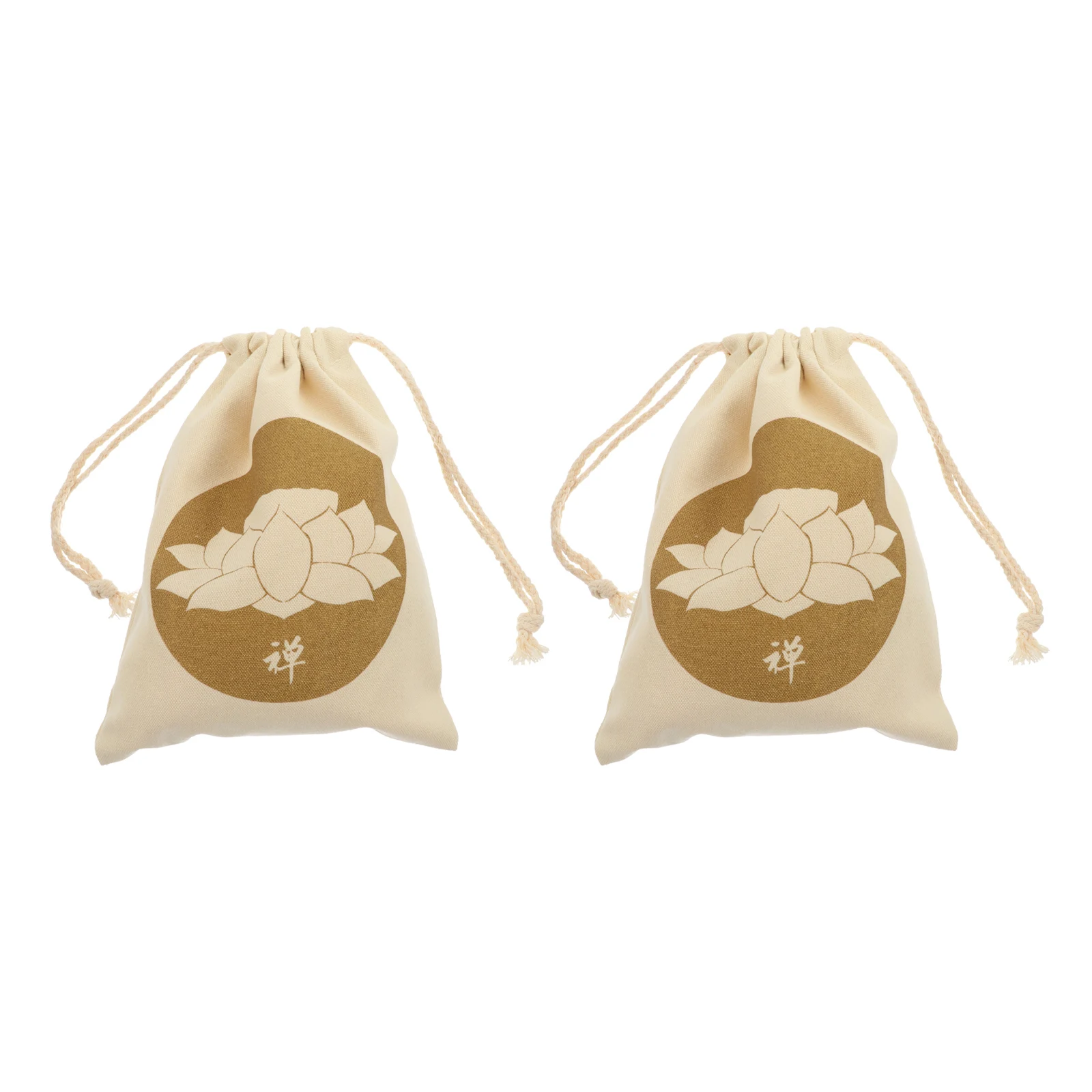 

2 Pcs Music Bowl Storage Bag Meditation Gong Drawstring Bags Singing Bowls
