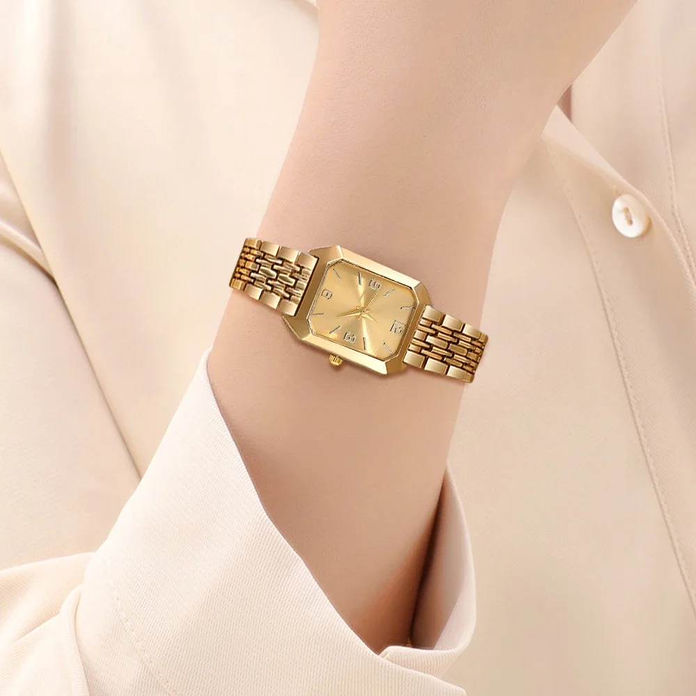 1pc Women's Retro Elegant Square Quartz Watch as a Gift for Friends and Family