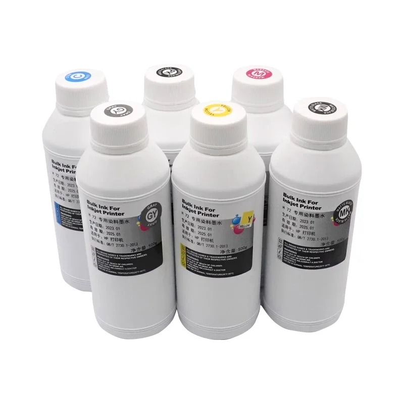 1000ML Dye Ink for HP 72 Ink Cartridge for HP Designjet T770 T790 T1120 T1200 T1300 T620 T610 T1100 T2300 Printer Dye Ink hp72