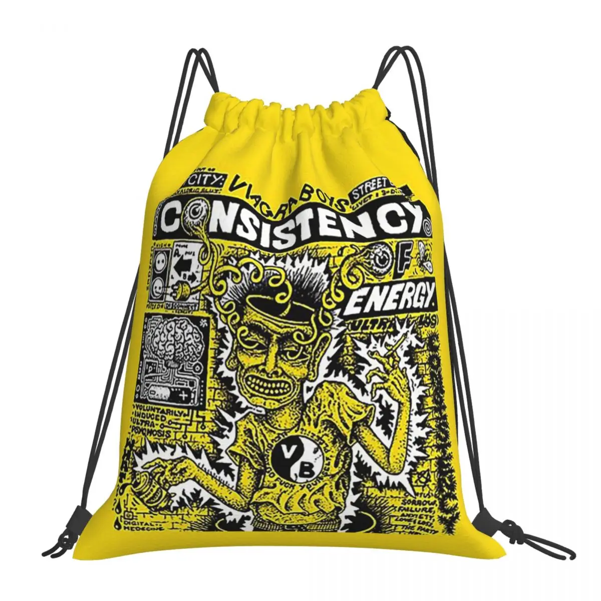 Viagra Boys Consistancy Of Energy Backpacks Multi-function Drawstring Bundle Pocket Sports Bag Book Bags For Man Woman School