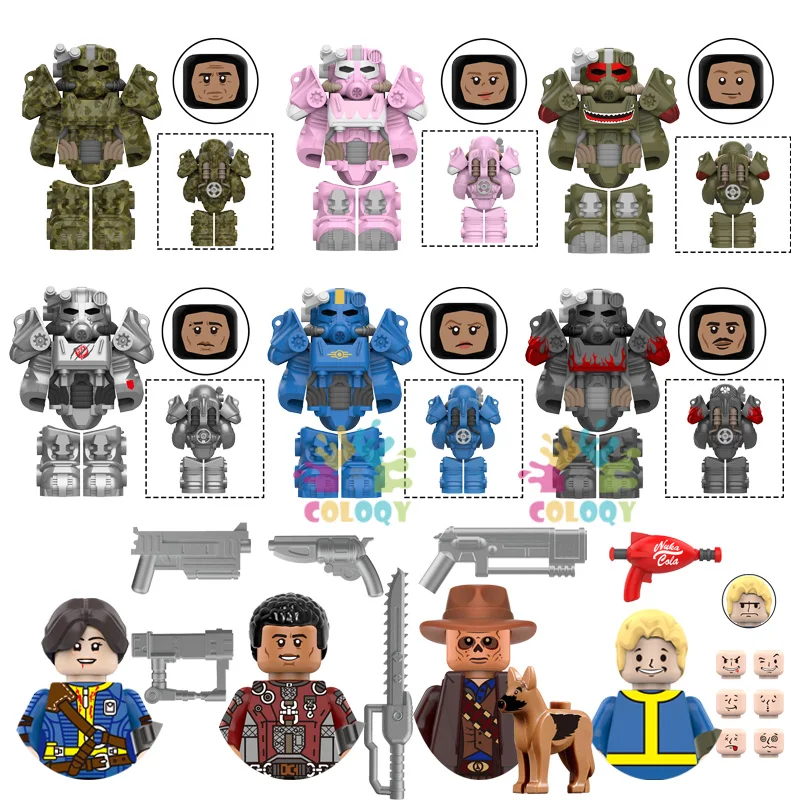 

Kids Toys T60 Power Armor Building Blocks MOC Iron Armor Soldiers Mini Action Figures Toys For Kids Birthdays Gifts