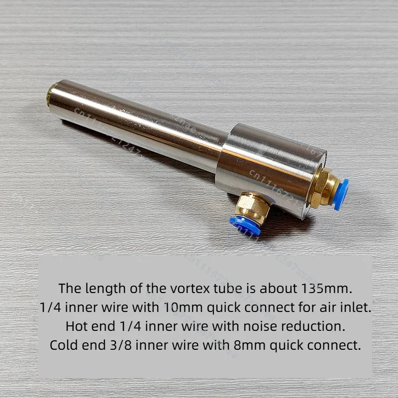 Vortex Tube Quick-freezing Pneumatic Refrigeration Tube Cold Air Gun Compressed Air Heater Machine Tool Cooling WL06 WLG08-10-15