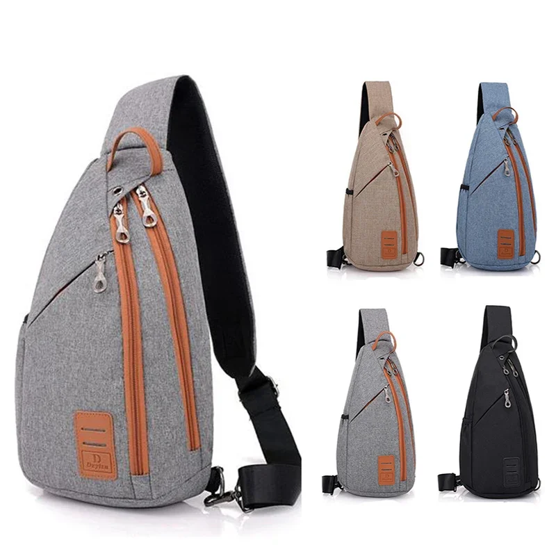 Men's Chest Pack Large Capacity Sling Shoulder Bags Multifunction Crossbody Bag