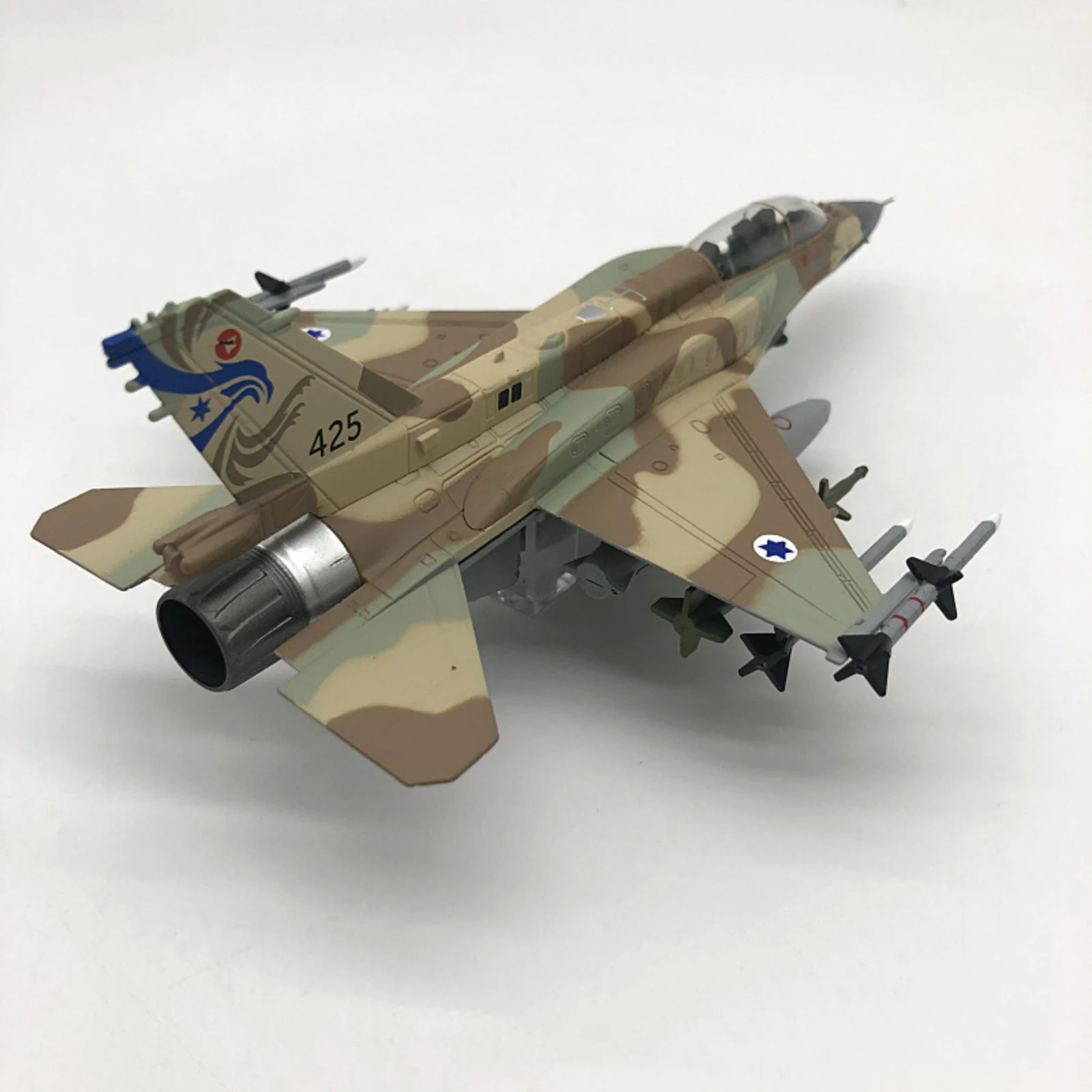 ダイキャストメタル 1/72 スケール イスラエル空軍 F-16I 戦闘機模型 おもちゃ 20.5cm 合金航空機模型 コレクションギフト用