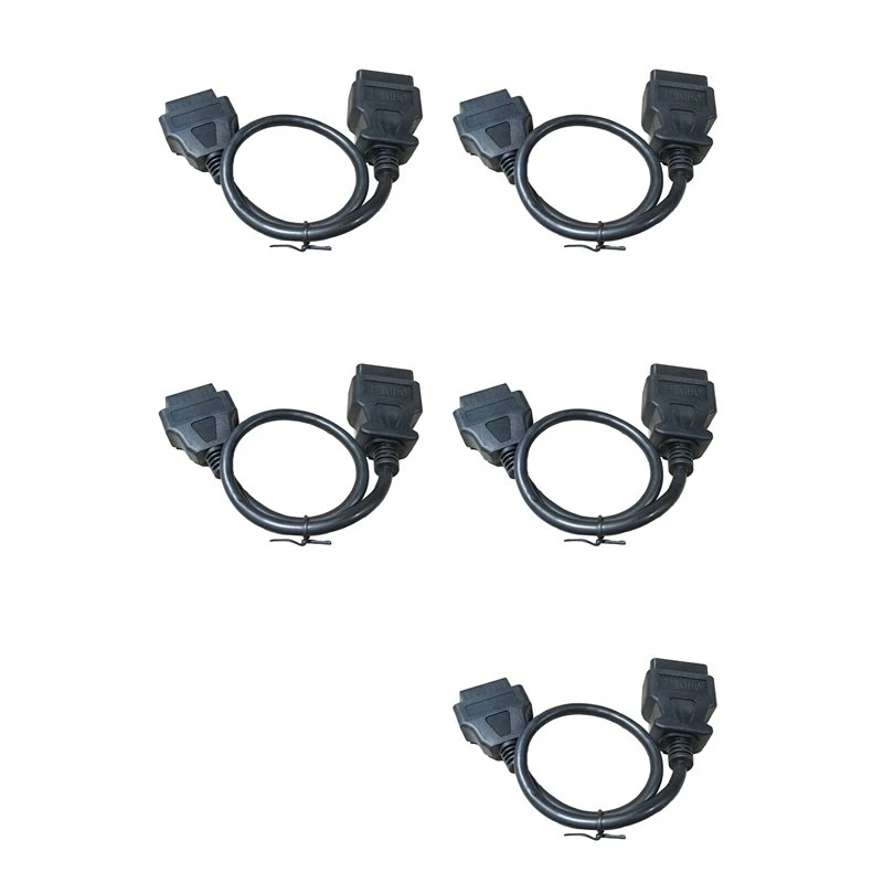 cyl-5個-05m-obd2-16ピン延長ケーブル-車用obd接続延長アダプターワイヤー-elm327-obd-ii-obd2延長コネクターコード