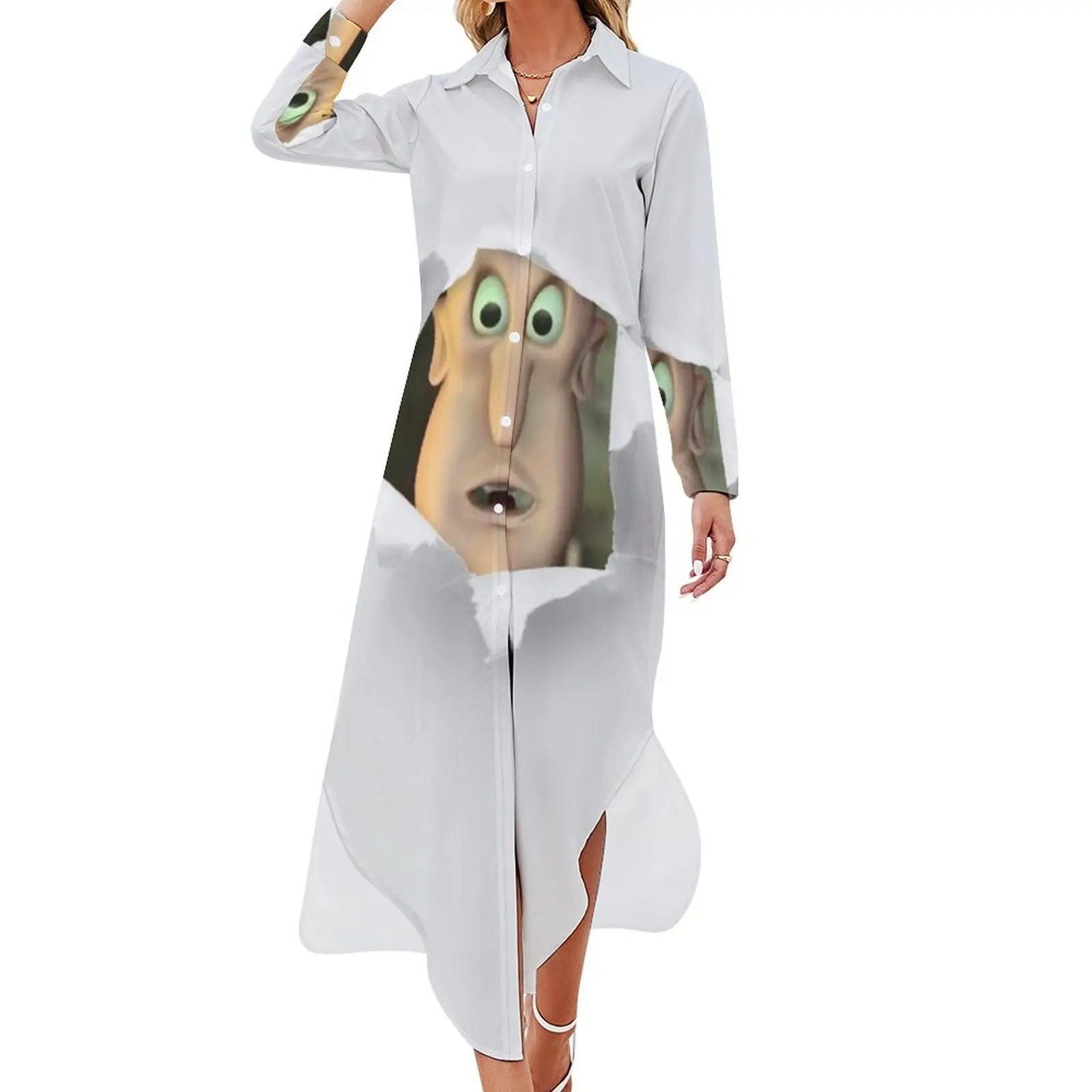 

The Globglogabgalab Long Sleeved Shirt Dress dress party evening elegant luxury celebrity dress women summer Women's dresses