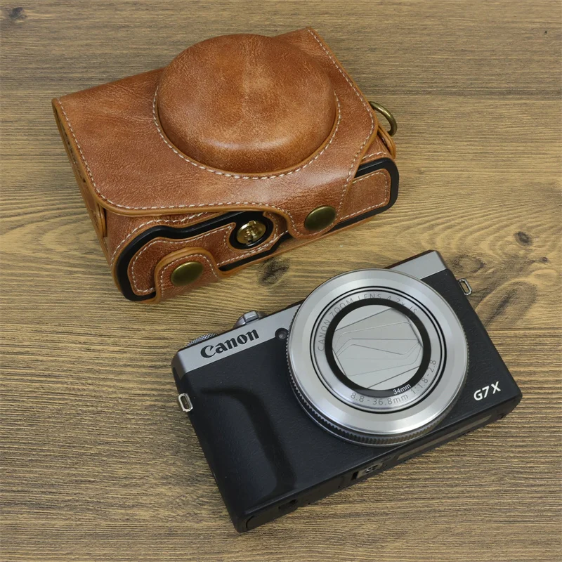 Pu Leather Camera Case Bag For Canon Powershot G7X G7X II G7X2