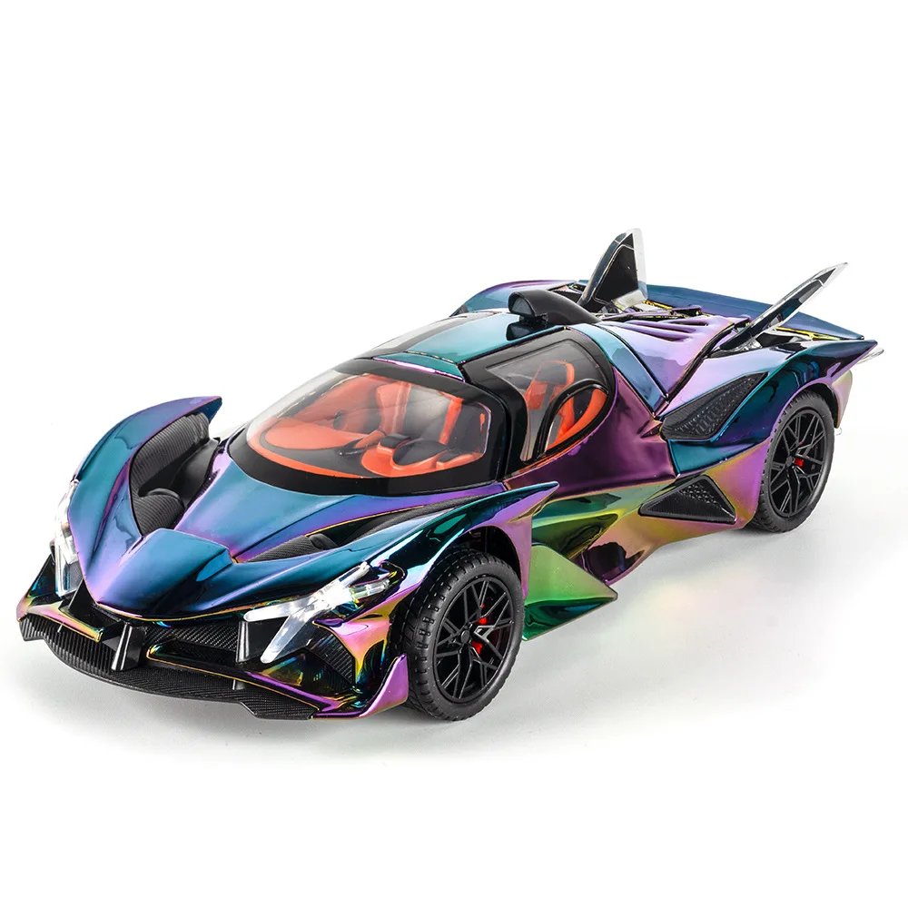 APOLLO EVO – modèle de voiture en alliage métallique moulé, haute Simulation, son et lumière, Collection de jouets pour enfants, cadeaux, 1:24