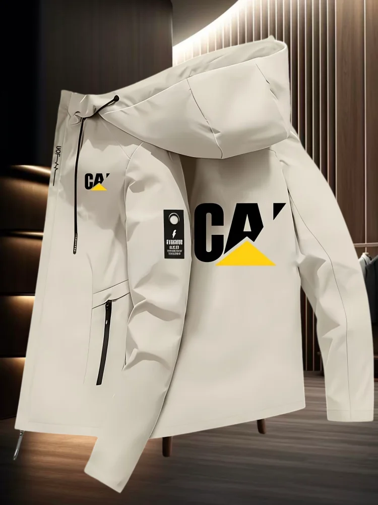 Spring autumn new outdoor leisure sports lightweight outerwear men brand hot selling high-end pocket zipper design hooded jacket