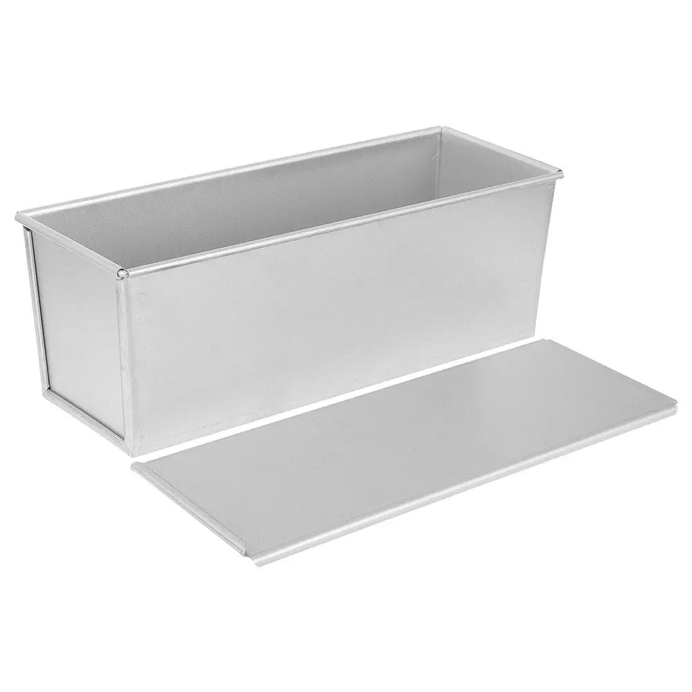 High Conductivity Aluminum Loaf Pan with Sliding Lid Non-Stick Toast Mold for Baking Bread Toast Loaf Cake Family Party Kitchen