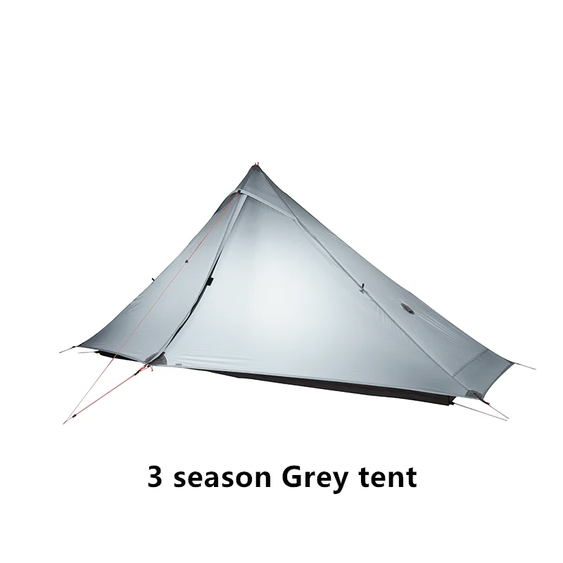 Nieuwe versie FLAME'S CREED Lanshan 1 Pro Tent 3/4 seizoen 230 * 90 * 125 cm 2-zijdig 20d siliconen 1 persoon lichtgewicht kampeertent
