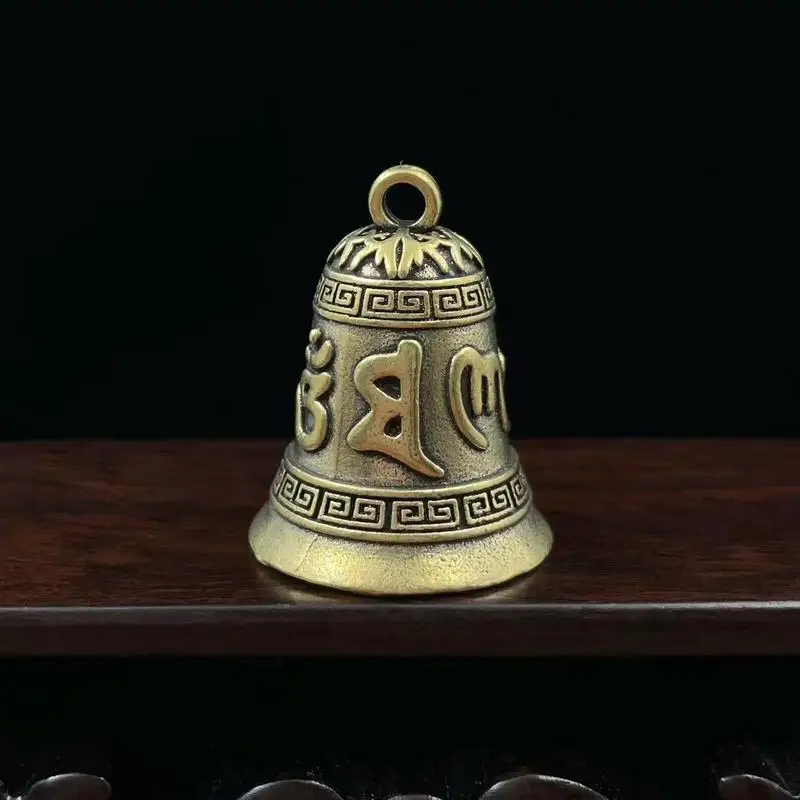 Bear Bells escursionismo Gear buddista Six-character Mantra Pattern Bell Brass Bear Bell per arrampicata su roccia pesca escursionismo sopravvivenza