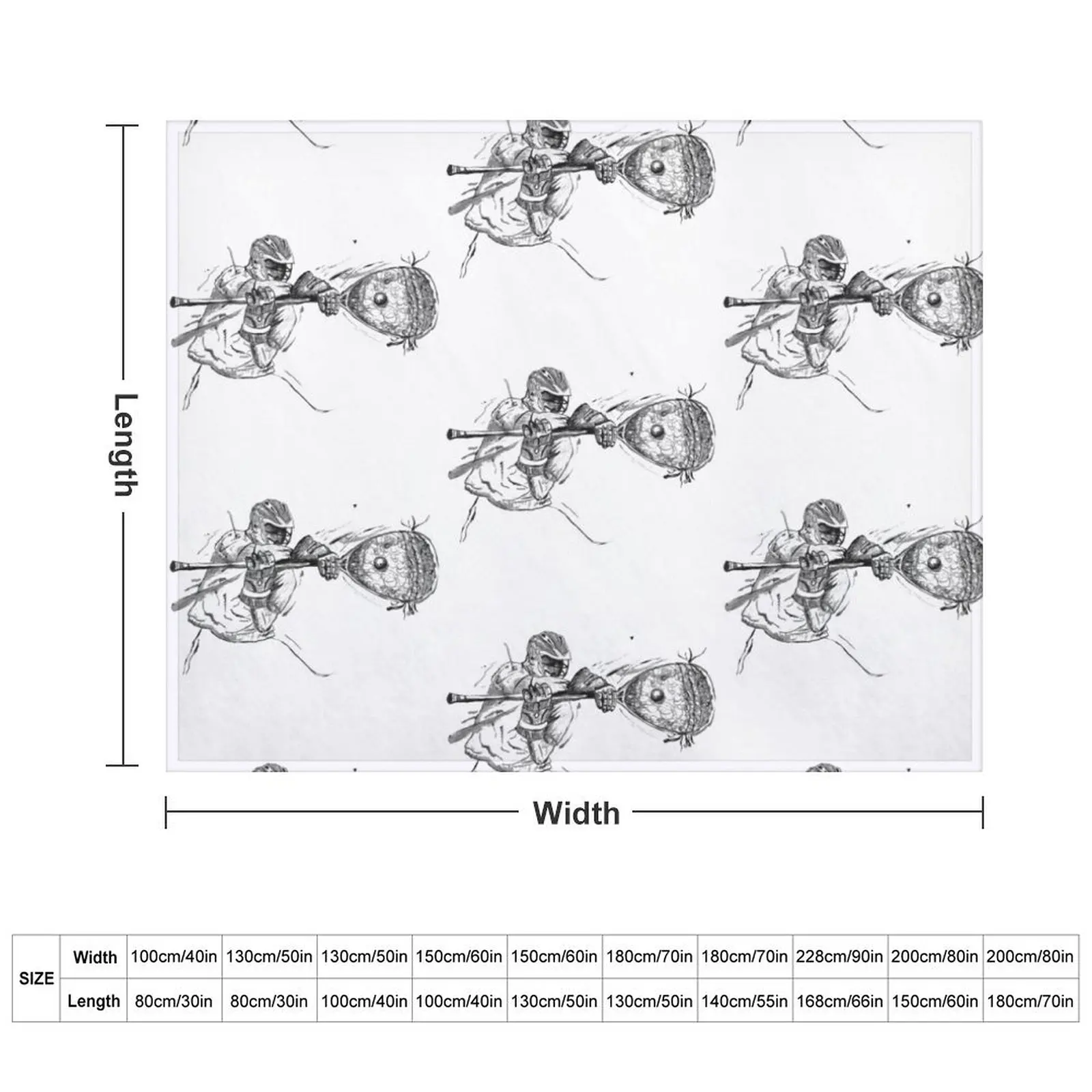 lacrosse goalie Throw Blanket for winter for sofa Summer For Baby Blankets