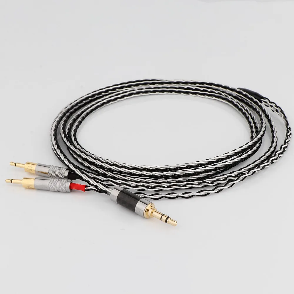 하이파이 오디오 이어폰 케이블, HD700 4 핀 XLR용, 6N 단결정 실버, 밸런스 헤드폰 업그레이드 케이블, 2.5mm, 4.4mm