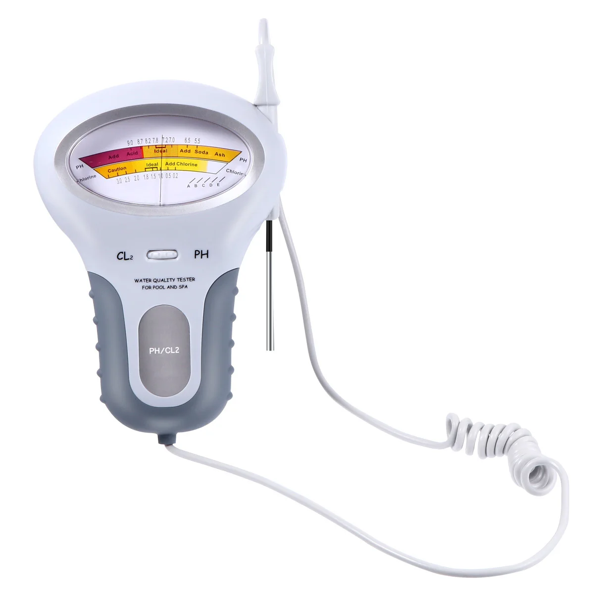 

Pool Water Quality Tester Portable PH Meter Large Screen Cl2 Chlorine Simple Operation for Swimming Pools Spas Water