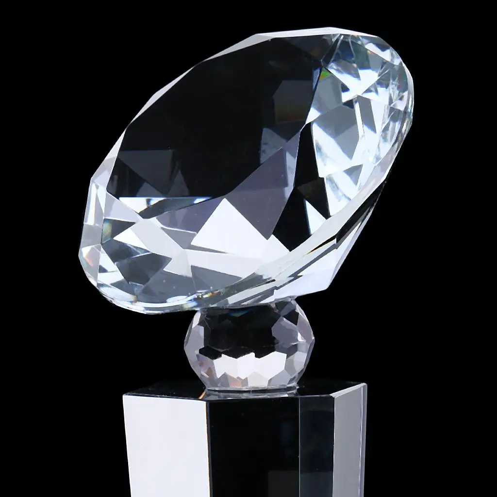 Stylish Crystal Trophy Cup 29cm Diamond Top Champion Reward for Sports Event and Winner Gift