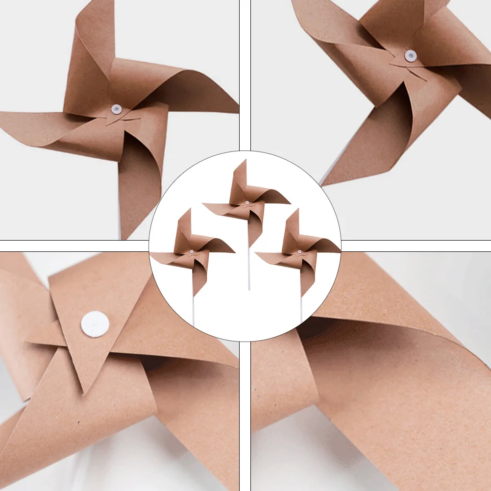 

3Pcs Retro Paper Windmill Decorative Props For Birthday Party Photography