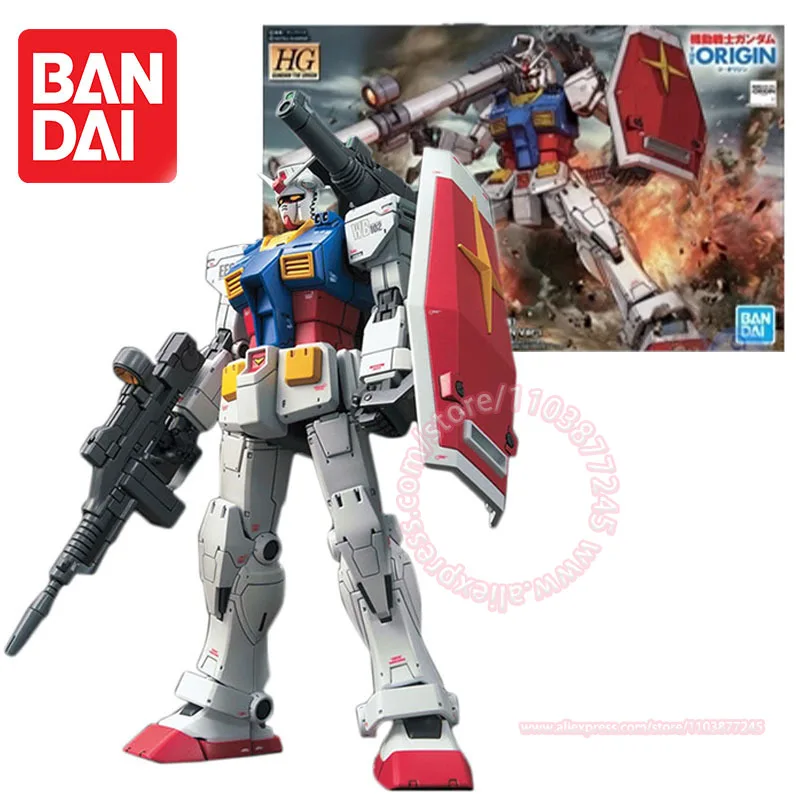 BANDAI HG 1/144 GTO 026 RX-78-2 กันดั้มอินเทรนด์รุ่นอุปกรณ์ต่อพ่วงของเล่นรูปเดสก์ท็อปเครื่องประดับประกอบมือของขวัญวันเกิด