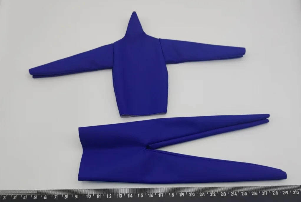1/6 Scale Soldier Matte Fabric BlueTight Fitting Clothing (top and Pants) Model AT027(no Body)