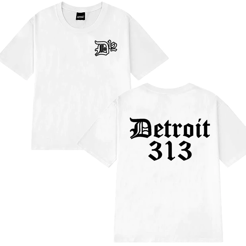 Rock music D12 Hip Hop Double Sided printed T shirts Unisex Oversized 100% Cotton short sleeve T-shirt Men Women vintage Tops