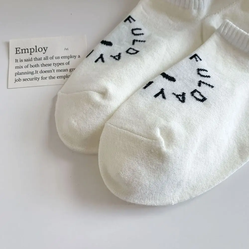 New Breathable Boat Socks White Color Y2K Short Socks Anti-slip Spring Summer Invisible Sock