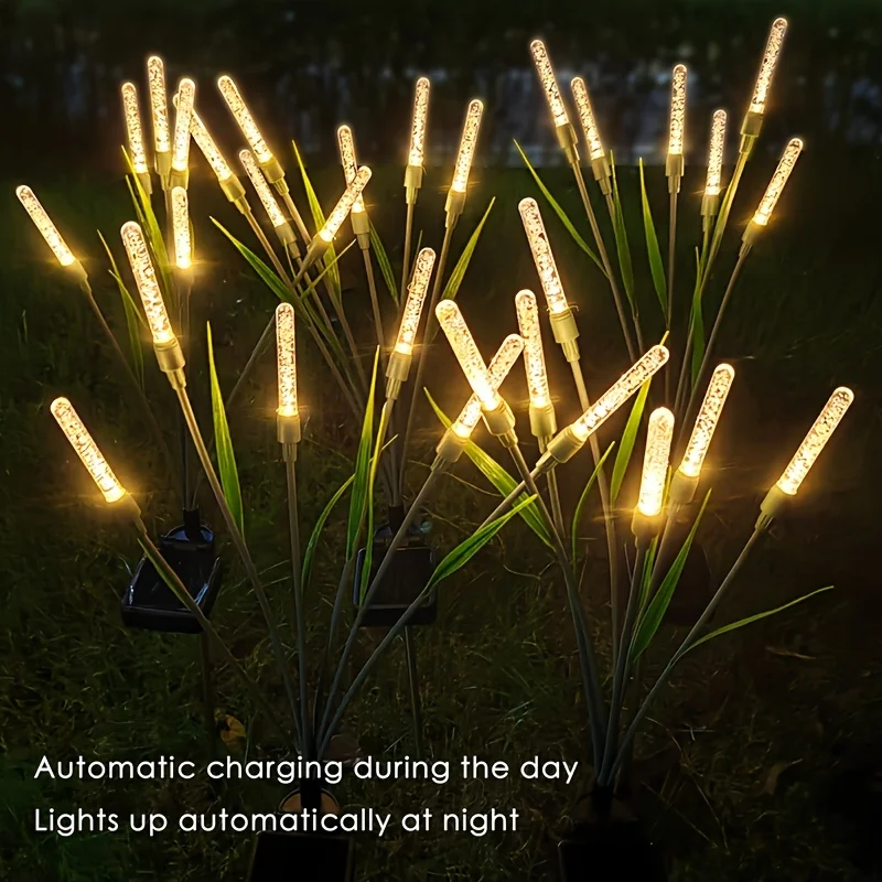 

4 Packs Solar Garden Firefly Swaying Decorative Lights Outdoor Waterproof Solar Powered Lamp for Outside Pond Patio Yard Pathway