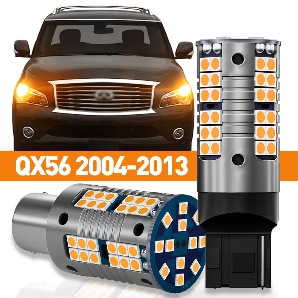 

2pcs LED Turn Signal Light For Infiniti QX56 2004-2013 2005 2006 2007 2008 2009 2010 2011 2012 Accessories Canbus Lamp