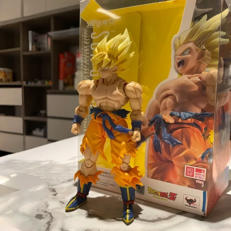 Original Bandai SHFiguarts Dragon Ball Super Saiyan Son Goku Legendary Super Saiyan Articulated Action Figure With Original Box view 2