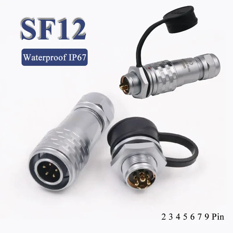

Outdoor SF12 2 3 4 5 6 7 9 Pin Aviation Plug Socket Waterproof Cable Connector Industrial Grade IP67 Male Female Solder Joint