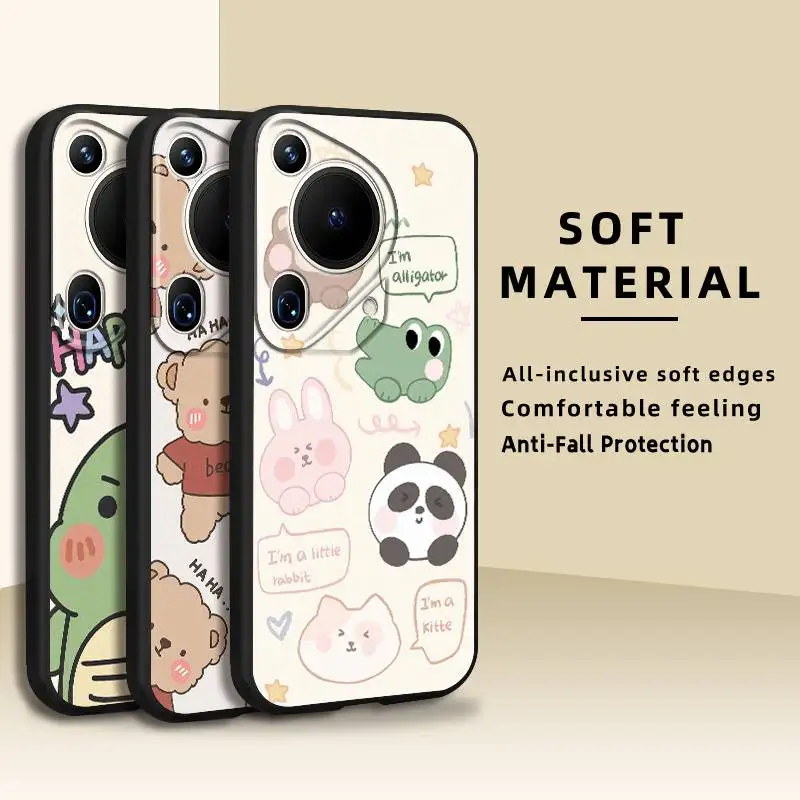 

Silicone Shockproof Phone Case For Huawei P70 Ultra/Pura70 Ultra Cute TPU Waterproof Soft case Full wrap Fashion Design