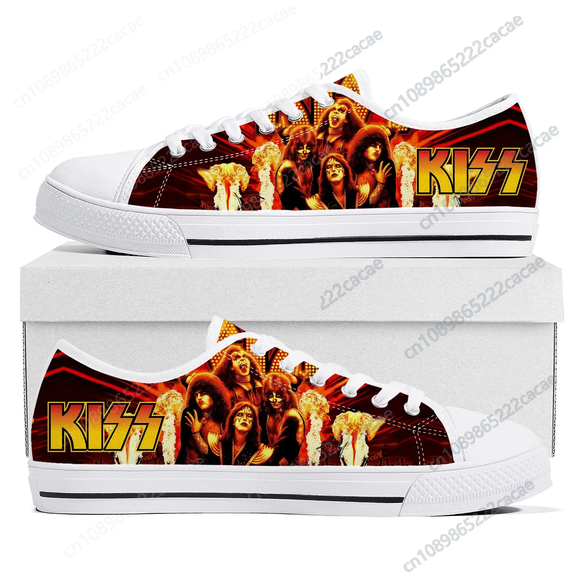 

Heavy Metal Kiss Rock Band Music Low Top High Quality Sneakers Men Women Teenager Canvas Sneaker Casual Couple Shoes Custom Shoe