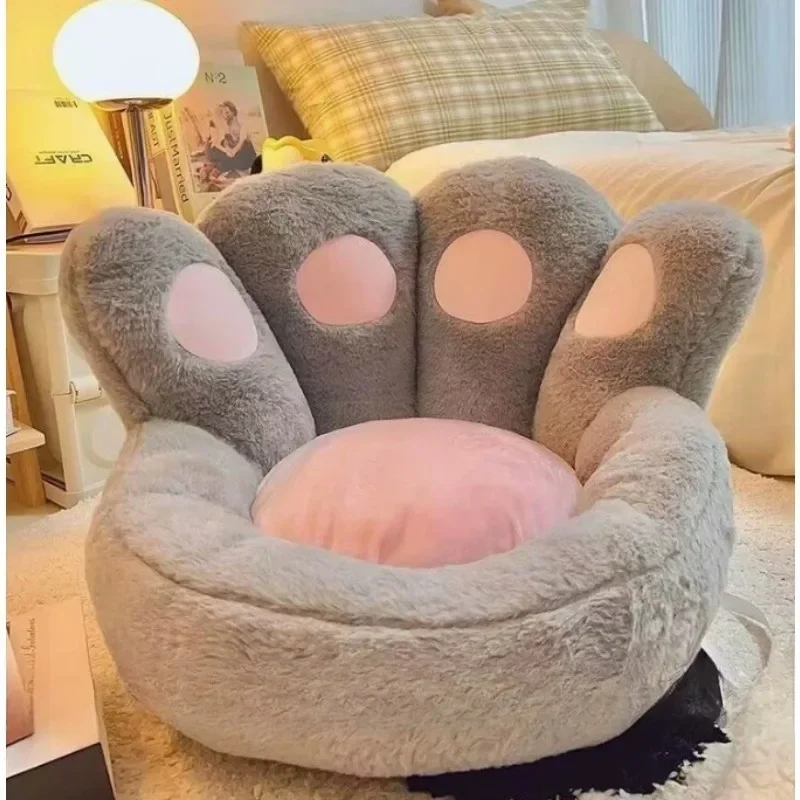 Cute Cat Paw Plush Floor Cushion, Soft Thick Tatami Pouf Seat Pad for Bay Window Home Office