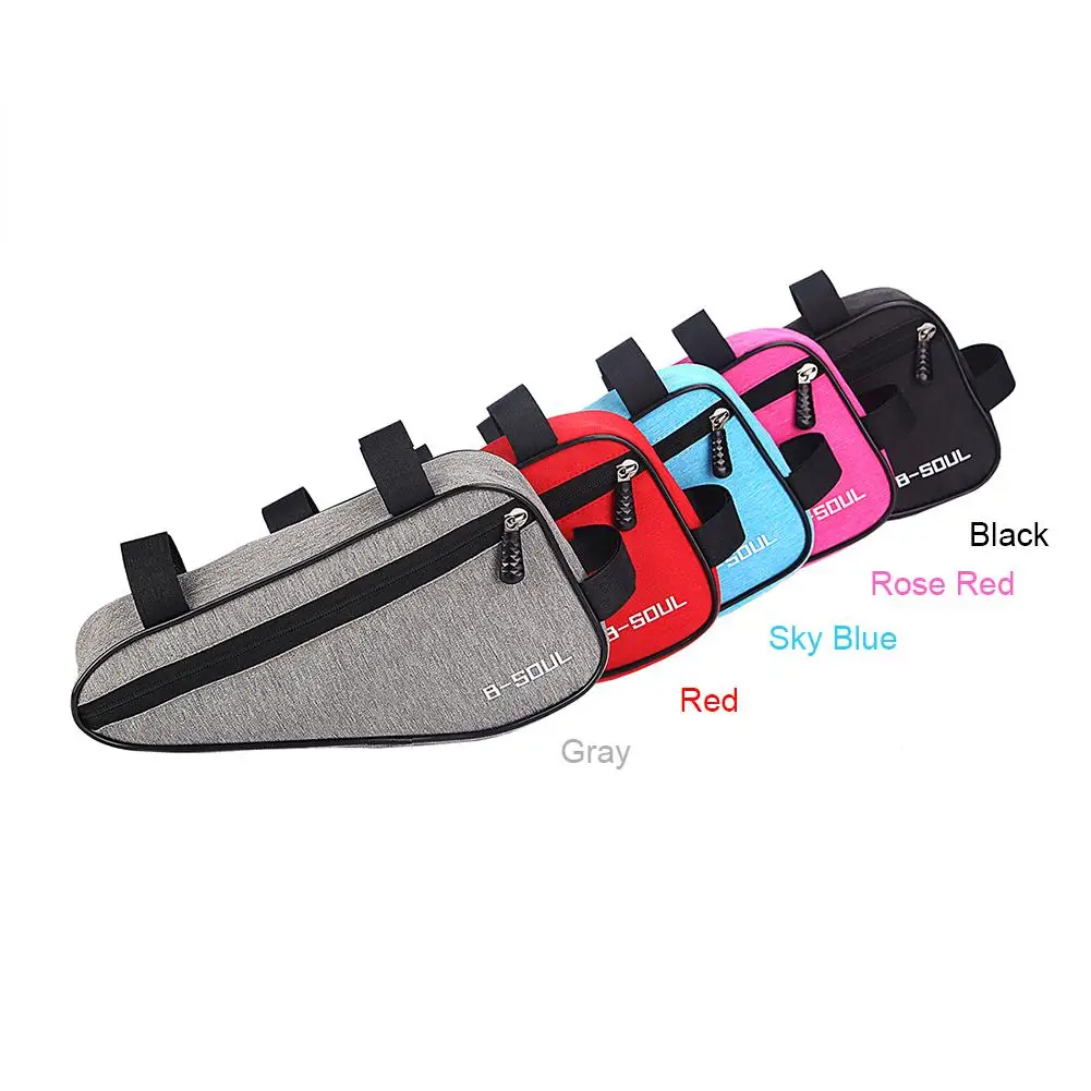 

Треугольная сумка на передней раме MTB Сумка для хранения шоссейного велосипеда (черная)