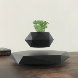 Ar Bonsai Levitating Vaso, Levitação magnética, Flores artificiais, Decoração de casa, Quarto de noite