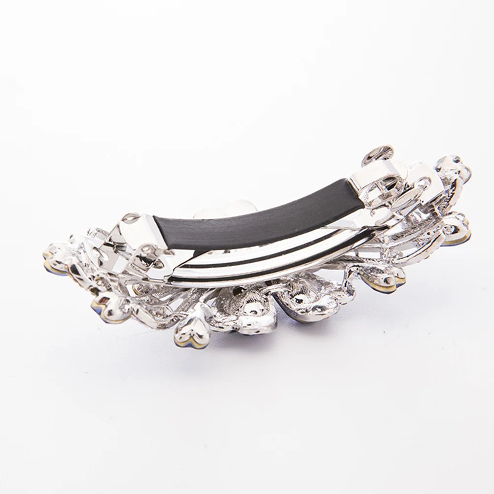 

1pc Rhinestone Flower Clip Spring Buckle Ponytail Holder For Women Girls Hairpin Fashion Hair Accessory Decorative Hair Clips