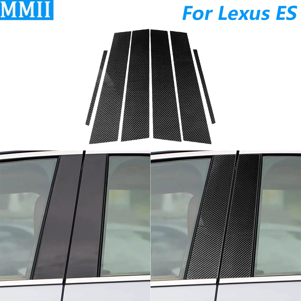 

Для Lexus ES ES200 250 260 300h 350 200 2018-2025: Накладка на внешнюю панель B-стойки из углеродного волокна, аксессуар для автомобиля, наклейка