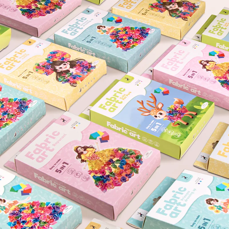 اليدوية DIY كزة متعة فتاة الأميرة حلم كزة اللوحة الحرفية المواد حزمة الاطفال اللباس ملصق لعبة التعليمية