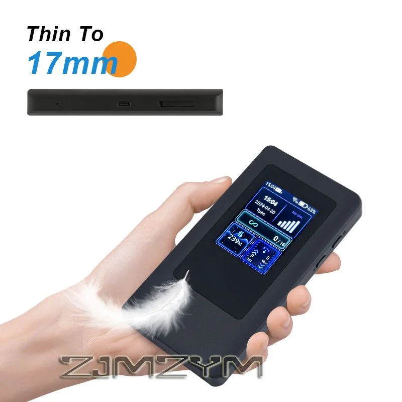 5G Portable MIFI M2A Color Screen WiFi5 Dual-Band Router Wireless Router 300M Routerwith Sim Card Slot 5g Cpe 4400mAh 5g Router