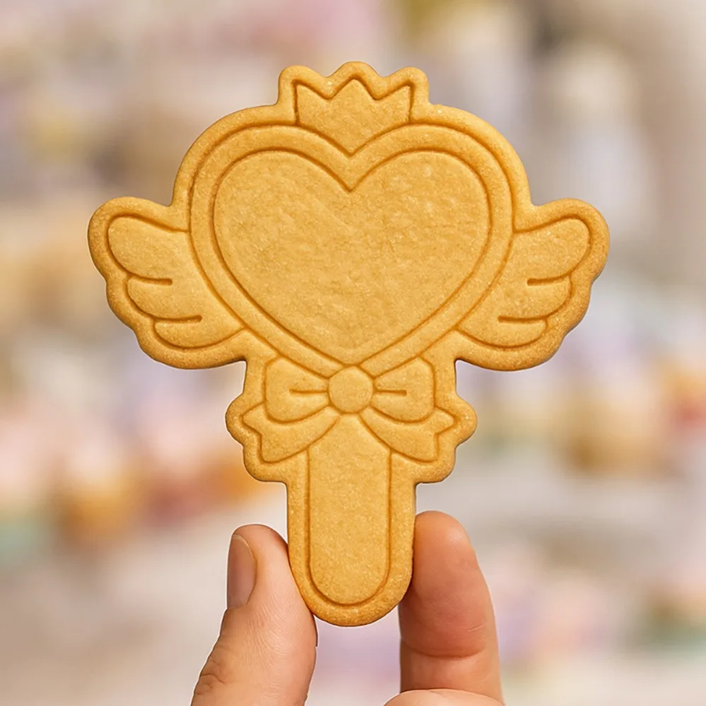 Cartoon Fairy Stick Cookie Mold 3D Cake Fondant Cutting Mold DIY Kitchen Baking Tools