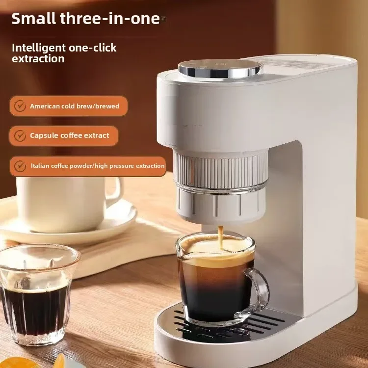 Italian & American Espresso & Cold Brew Coffee Maker Portable Electric Machine for Household Use Outdoor Plastic Housing