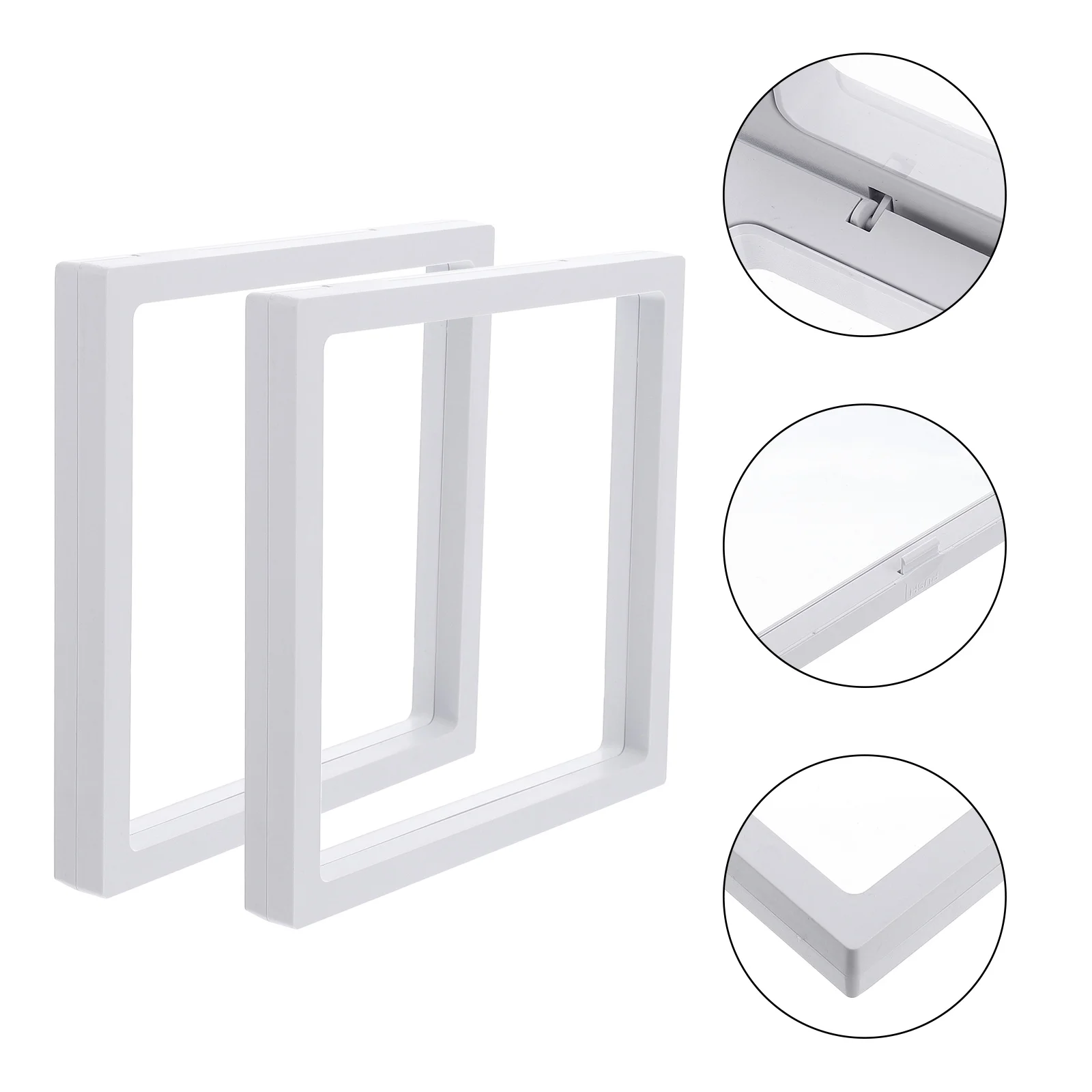 2 Pcs Suspension Box Jewelry Displays for Shows Case Showcase Floating Frame Packing Organizer Holder Elastic Film 3d