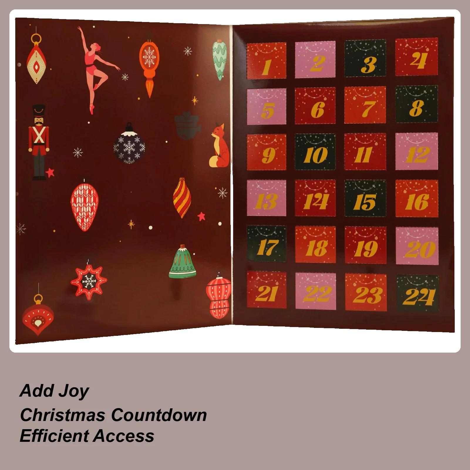 Christmas Countdown 24 Days Empty Collectible Boxes Countdown To Christmas For Home Living Room Bedroom School Party Daily