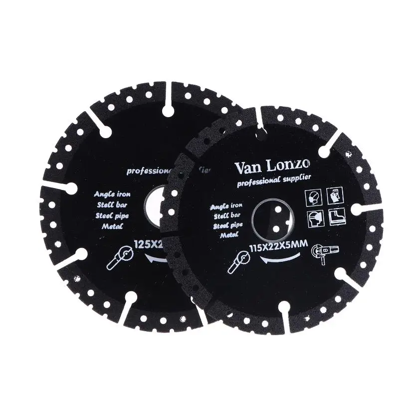 115*22*5mm/125*22*5mm Metal Cutting Diamond Plate Diamond Saw Blade Cutting Disc For Iron Steel Rods Metal Sheets Aluminum
