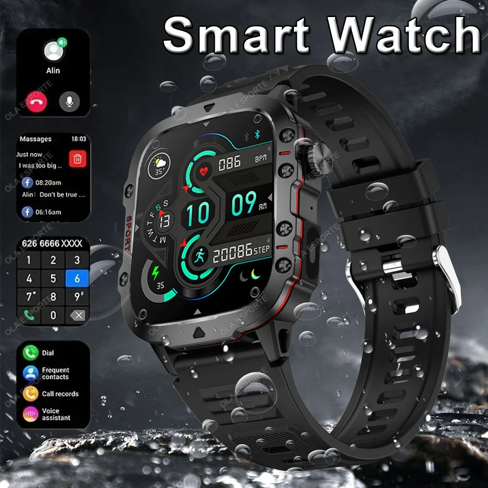 

Новые для Huawei Xiaomi военные GPS умные часы мужские фонарики 5ATM водонепроницаемый спортивный трекер на открытом воздухе Bluetooth умные часы с вызовом