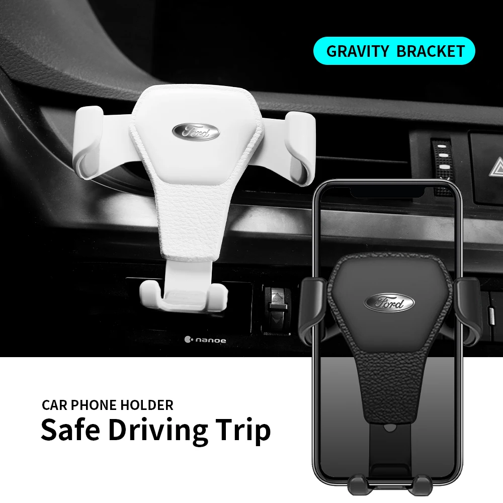 GPS Gravity Car Emblem Phone Holder Bracket Air Vent Stand Accessories For Ford Focus Mk2 Fiesta Mondeo Mk4 Mk7 Kuga Mustang Mk5