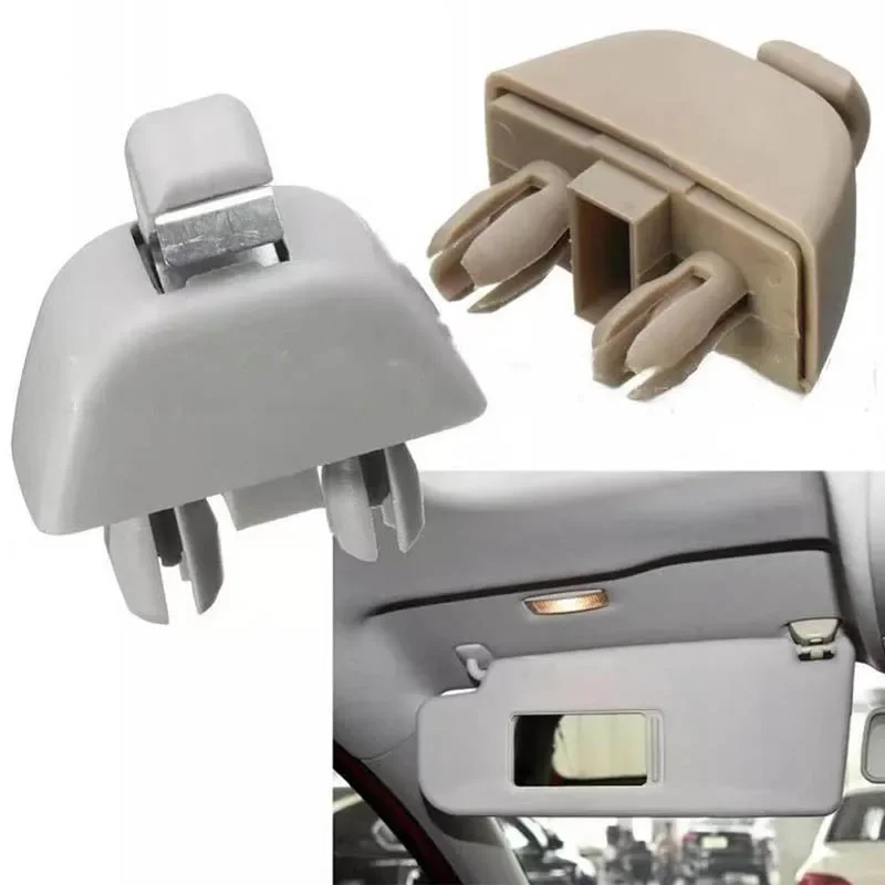 Sun Visor Fixing Clip Gray/Beige Plastic Hanger Clip Holder For Audi A6 C6 VW Passat B7 Polo Skoda Citigo Rapid 2012 2013 2014